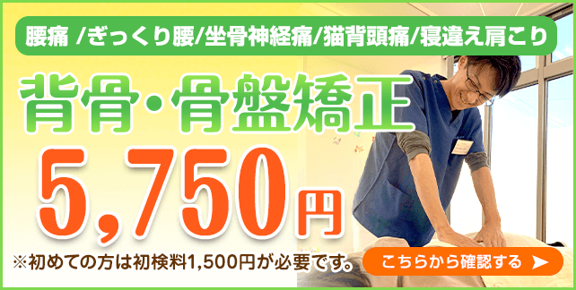 背骨・骨盤矯正5,750円